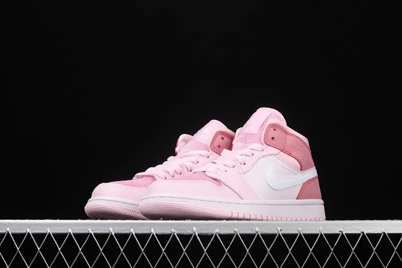 All categories Air Jordan Jordan series basketball shoes Air Jordan 1 Mid Air Jordan 1 Mid AJ1 Joe 1 mid-top series Pink White Pink Foam CW5379-600